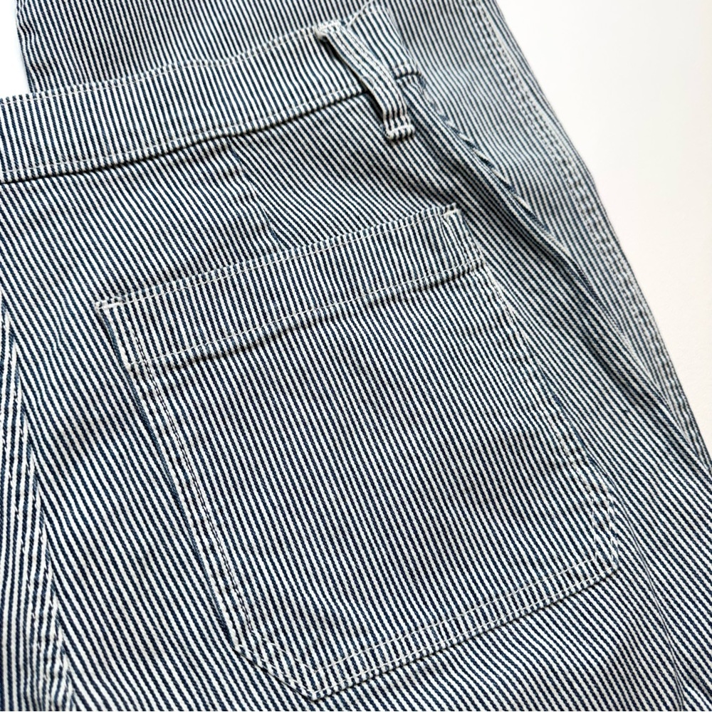 J. Crew Blue Striped Wide-Leg Cropped Jeans - Picture 11 of 11